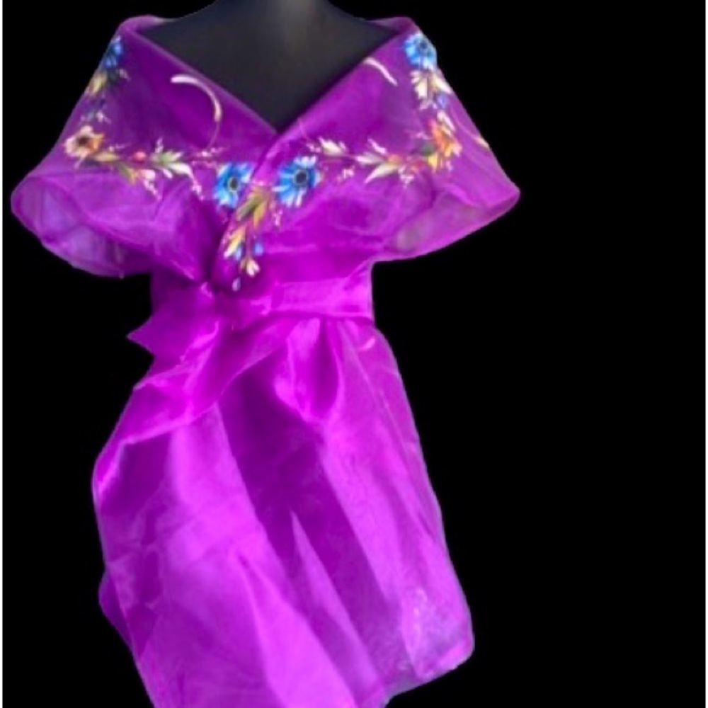 Filipiniana- Wrap Around. Purple. FreeSize